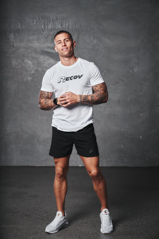 Recov Training Shirt in white, front view