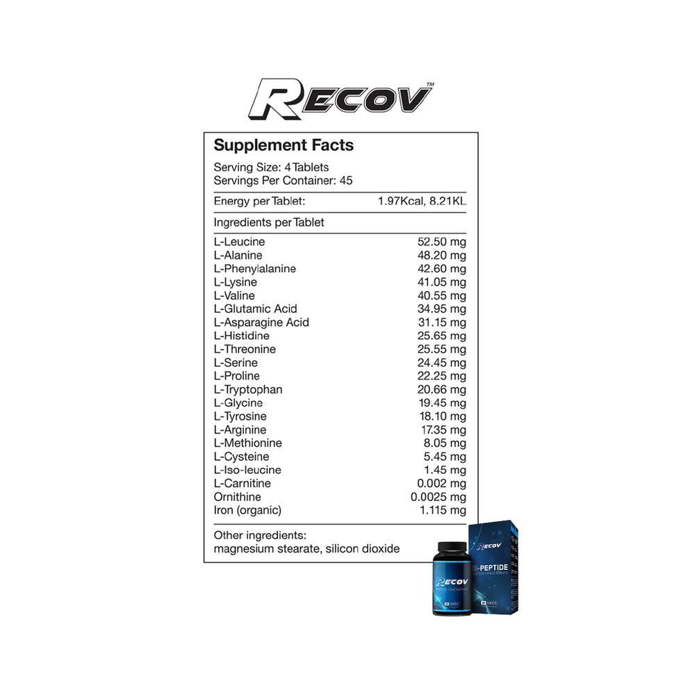 Image showcasing Best Muscle Recovery Supplements | Recov Bi-Peptide Protein Concentrate ...