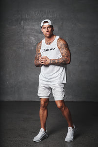 Recov Active Singlet in white, front view