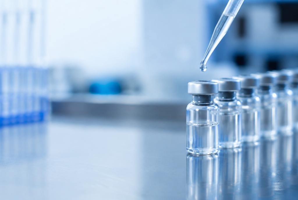 Laboratory vials and pipette
