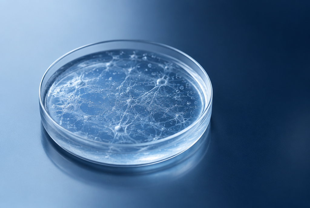 Cell culture in a petri dish